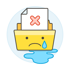 Folder Error Illustration from UX Colors Set