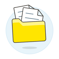 Sheet In Folder Illustration from UX Colors Set