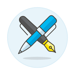 Pen And Pen Illustration from UX Colors Set