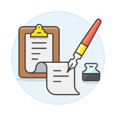 Ink Writing Illustration from UX Colors Set