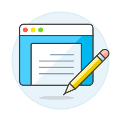 Pencil Software Writing Illustration from UX Colors Set