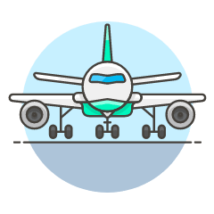 Airplane 1 Illustration from UX Colors Set