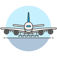 Airplane 4 Illustration from UX Colors Set