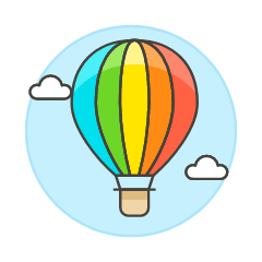 Hot Air Bolloon Illustration from UX Colors Set