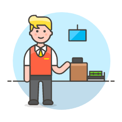 Counter Check In 1 Illustration from UX Colors Set