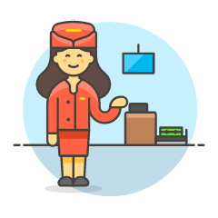 Counter Check In 6 Illustration from UX Colors Set