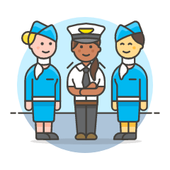 Pilot And Crew 2 Illustration from UX Colors Set