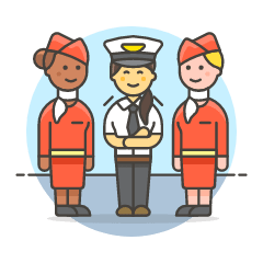 Pilot And Crew 3 Illustration from UX Colors Set