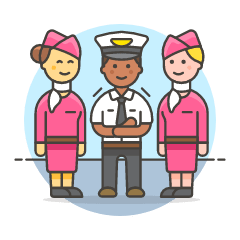 Pilot And Crew 4 Illustration from UX Colors Set