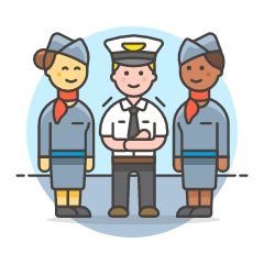 Pilot And Crew 5 Illustration from UX Colors Set