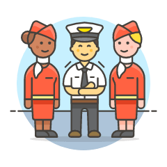 Pilot And Crew 6 Illustration from UX Colors Set