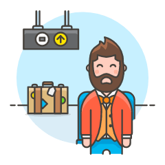 Air Passenger 4 Illustration from UX Colors Set