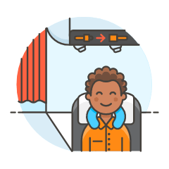 Passenger Seated 3 Illustration from UX Colors Set