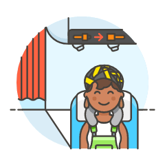 Passenger Seated 4 Illustration from UX Colors Set