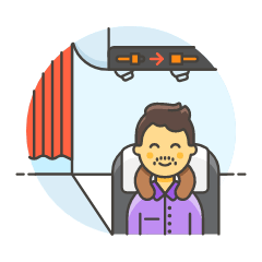 Passenger Seated 5 Illustration from UX Colors Set