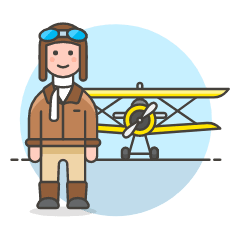 Pilot And Propeller 1 Illustration from UX Colors Set