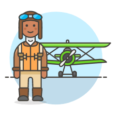Pilot And Propeller 2 Illustration from UX Colors Set