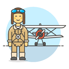 Pilot And Propeller 3 Illustration from UX Colors Set