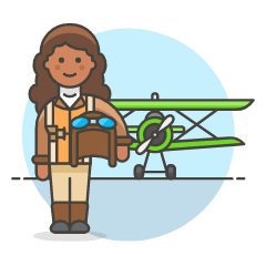 Pilot And Propeller 5 Illustration from UX Colors Set