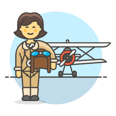 Pilot And Propeller 6 Illustration from UX Colors Set