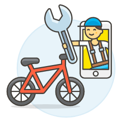 Bike Repair App 2 Illustration from UX Colors Set