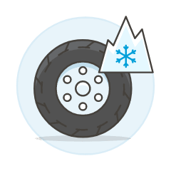 Winter Tire Illustration from UX Colors Set