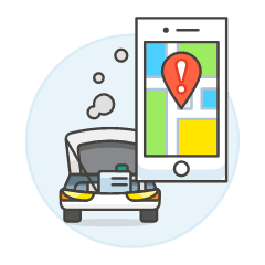 Car Damaged Location Illustration from UX Colors Set