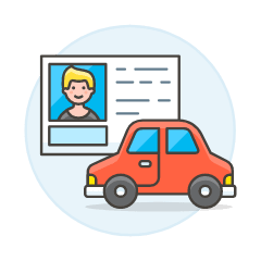 Driving License 1 Illustration from UX Colors Set