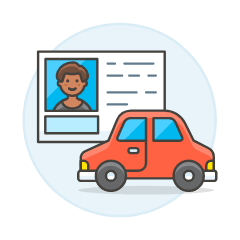 Driving License 3 Illustration from UX Colors Set