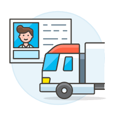 Truck License 1 Illustration from UX Colors Set