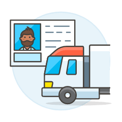 Truck License 3 Illustration from UX Colors Set