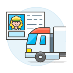 Truck License 4 Illustration from UX Colors Set