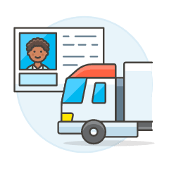 Truck License 6 Illustration from UX Colors Set