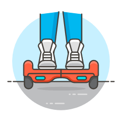 Hoverboard Illustration from UX Colors Set