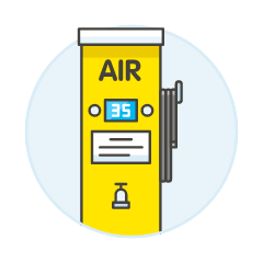 Car Air Pump Illustration from UX Colors Set