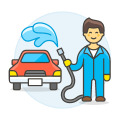 Car Cleaning Service 2 Illustration from UX Colors Set