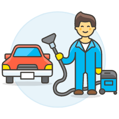 Car Vacuum Service 2 Illustration from UX Colors Set