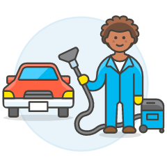 Car Vacuum Service 3 Illustration from UX Colors Set