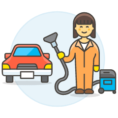 Car Vacuum Service 5 Illustration from UX Colors Set