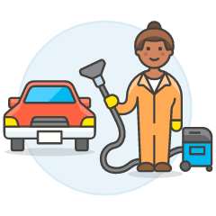 Car Vacuum Service 6 Illustration from UX Colors Set