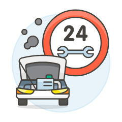 24 Hour Service Illustration from UX Colors Set