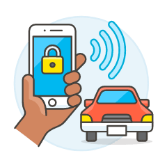 Car Key App 3 Illustration from UX Colors Set