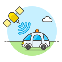 Satellite Car Illustration from UX Colors Set