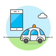Smart Car App Illustration from UX Colors Set