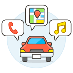 Smart Car Control Illustration from UX Colors Set