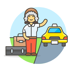 Hail A Taxi 5 Illustration from UX Colors Set