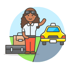 Hail A Taxi 6 Illustration from UX Colors Set