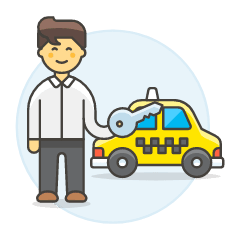 Taxi Driver Key 2 Illustration from UX Colors Set