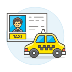 Taxi License 2 Illustration from UX Colors Set