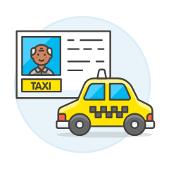 Taxi License 3 Illustration from UX Colors Set